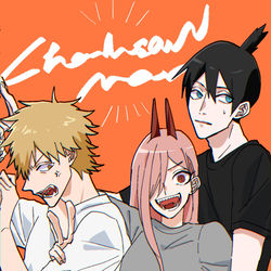 This is a pixiv picture whose title is チェンソーマンログ.