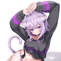 This is a pixiv picture whose title is 猫又おかゆ.