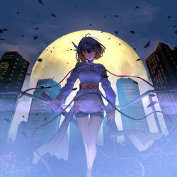 This is a pixiv picture whose title is MVイラスト「青空のナミダ / カスカ」.