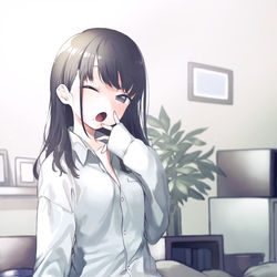 This is a pixiv picture whose title is 灯織.