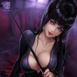 This is a pixiv picture whose title is Elvira: Mistress of the Dark.