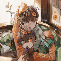 This is a pixiv picture whose title is チョコ！.