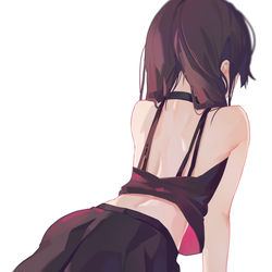 This is a pixiv picture whose title is 练习，胡桃，后背.