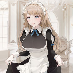 This is a pixiv picture whose title is ご主人様をお迎えするメイド.