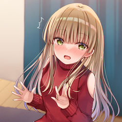 This is a pixiv picture whose title is 「膝枕ですかっ…ど、どうぞ…」.