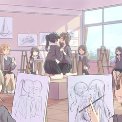 This is a pixiv picture whose title is 世界一受けたい授業.