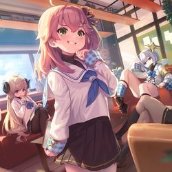 This is a pixiv picture whose title is 魔王軍×かなたそ学園.