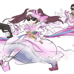 This is a pixiv picture whose title is 兄貴分にはナイショの魔法少女。.