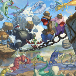 This is a pixiv picture whose title is てんくうのドラゴンじま.