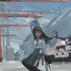 This is a pixiv picture whose title is 上舰.