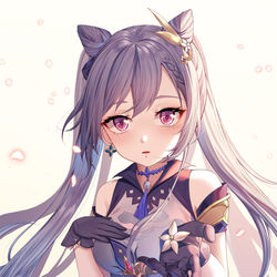 This is a pixiv picture whose title is 刻晴.
