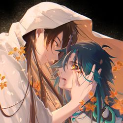 This is a pixiv picture whose title is 「您是想要救赎我么？」.