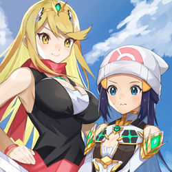 This is a pixiv picture whose title is ヒカリコスをするヒカリとヒカリコスをするヒカリ.
