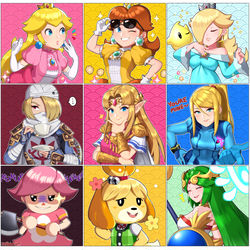 This is a pixiv picture whose title is SUPER SMASH SPECIAL GALS!.