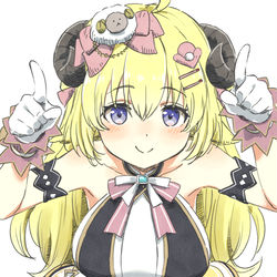 This is a pixiv picture whose title is 角ドリルわためぇ.