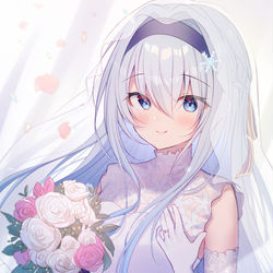 This is a pixiv picture whose title is 結婚しよう.