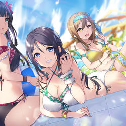 This is a pixiv picture whose title is 水着でアゼリア〜.