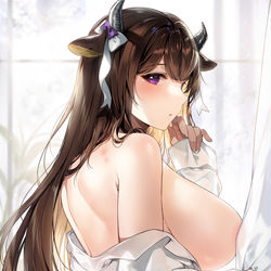 This is a pixiv picture whose title is 彼シャツ.