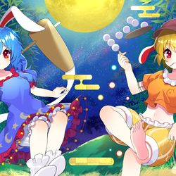 This is a pixiv picture whose title is 東方ClamityDice　清蘭＆鈴湖.