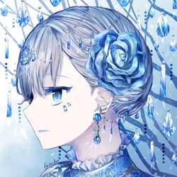 This is a pixiv picture whose title is ブルーローズ.