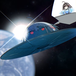 This is a pixiv picture whose title is 天から指揮官の部屋に侵略を仕掛けるインディペンデンス.