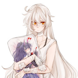 This is a pixiv picture whose title is emotional support.
