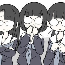This is a pixiv picture whose title is 地味子ちゃんたち.