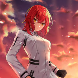 This is a pixiv picture whose title is 夕日.