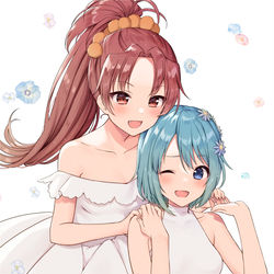 This is a pixiv picture whose title is ❤️💙.