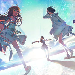 This is a pixiv picture whose title is ナナイロの宇宙と白銀のミライ.