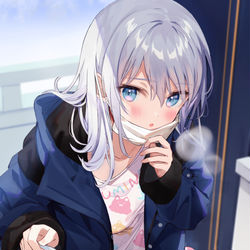 This is a pixiv picture whose title is 「お兄ちゃんただいま。……あれ、誰か来てたの？」.