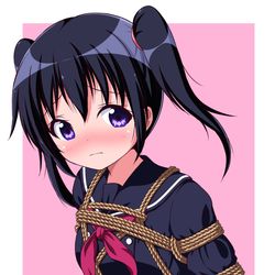 This is a pixiv picture whose title is 縛られちゃった子.