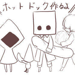 This is a pixiv picture whose title is リトルナイトメア落書き詰め②.