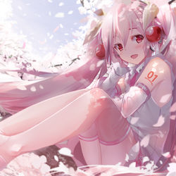 This is a pixiv picture whose title is 桜ミクさん.