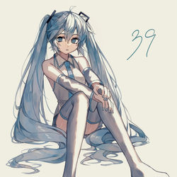 This is a pixiv picture whose title is ミクの日.