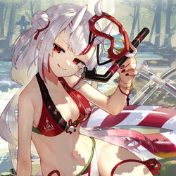This is a pixiv picture whose title is 水着お嬢.