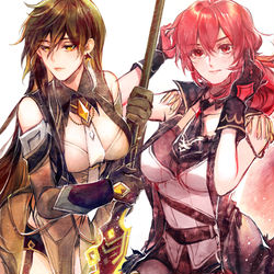 This is a pixiv picture whose title is 男体化.