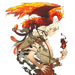 This is a pixiv picture whose title is 不死鳥.