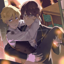 This is a pixiv picture whose title is 【お仕事】『BLカップリング事典』発売.