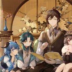 This is a pixiv picture whose title is 老爹与孩砸.