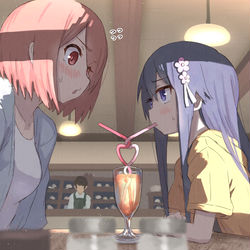 This is a pixiv picture whose title is 花ちゃんとみゃー姉のデート [skeb].