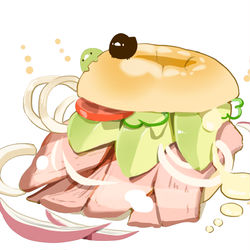 This is a pixiv picture whose title is ベーグルサンド.