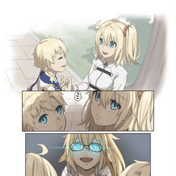 This is a pixiv picture whose title is 弟と姉　　　　　　と姉.