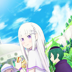 This is a pixiv picture whose title is リゼロ.