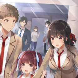 This is a pixiv picture whose title is 「やり直して手に入れた、幸せな朝」.