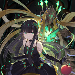 This is a pixiv picture whose title is 黒エルフ.