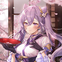 This is a pixiv picture whose title is 刻晴.