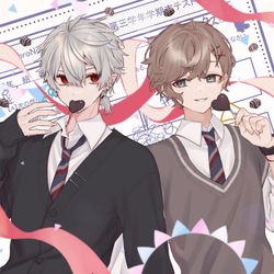 This is a pixiv picture whose title is 🍫💝.