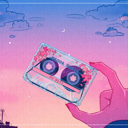 This is a pixiv picture whose title is cassette tape 夕暮れVer..
