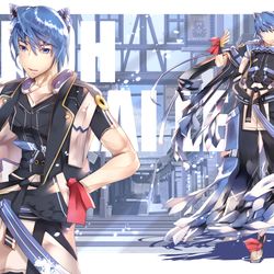 This is a pixiv picture whose title is リクエスト品で、Vtuberの天狼さんの極東制服.